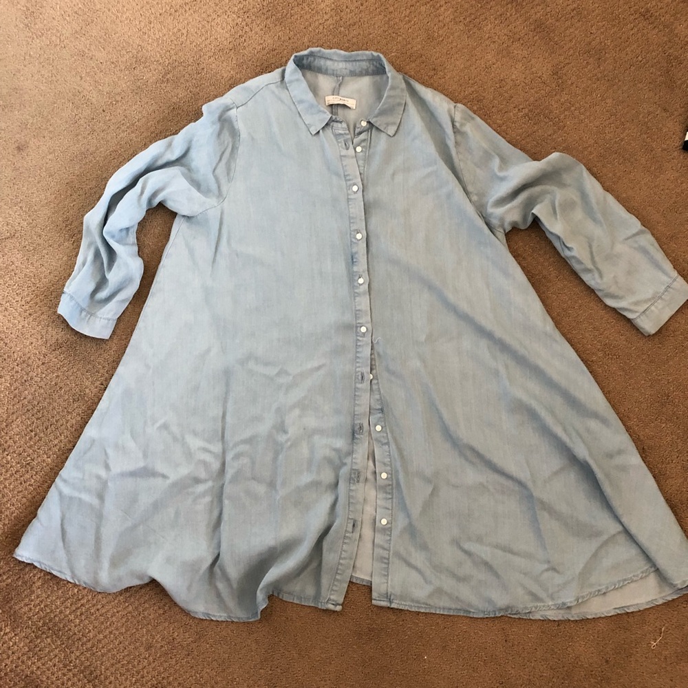 Denim shirt dress
